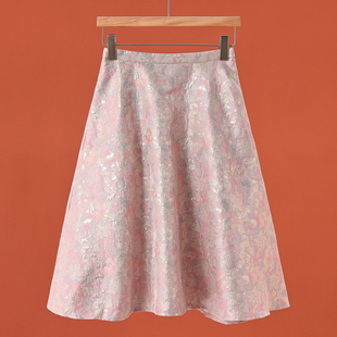 遮胯伞裙A字高挑提花半身裙062 春季 699西湖阁老 栖