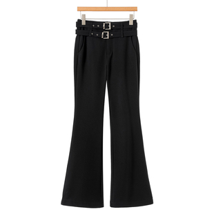 秒变筷子腿双腰带拖地喇叭裤 499西湖阁老 修身 春装 329 序