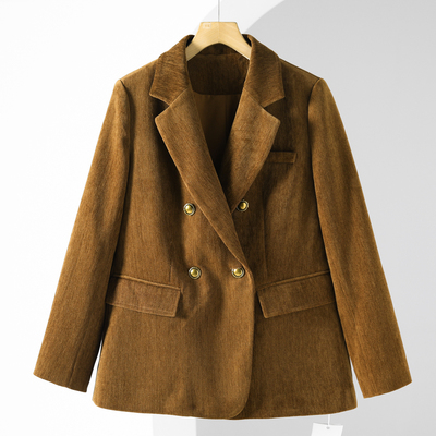西湖阁老【薇】春冬*绍 双排扣极简风干练休闲西服外套055