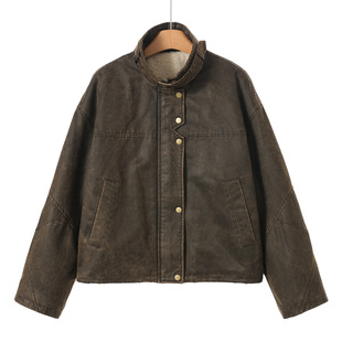 绍 冬装 加绒仿羊羔毛复古休闲外套090 2490西湖阁老