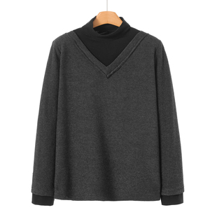 绍 春装 拼接高领假两件款 式 182 790西湖阁老 卫衣小衫