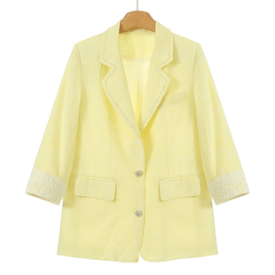 幸 开叉串珠西装 春装 花边袖 外套123 绍 1188西湖阁老