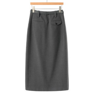 冬装 序 高腰开叉一步裙直筒半身裙506 34%粘纤 599