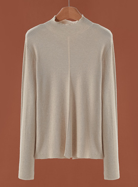 339 47%再生纤维素纤维【兰】冬装 半高领打底针织衫022