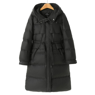 收腰抽绳过膝保暖连帽羽绒服665 冬季 1799西湖阁老 序