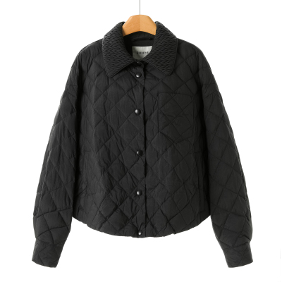 1299西湖阁老【熠】冬装 弧形摆内里抽绳翻领薄羽绒服503