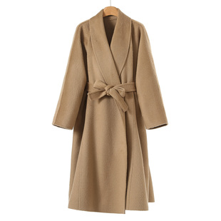 双面呢长毛浴袍款 12%羊驼贝贝 大衣103 蝙蝠袖 开衫 南油 冬装