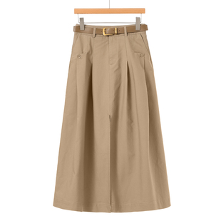 高开衩过膝复古感A字半身裙222 26春装 799西湖阁老 莫Y