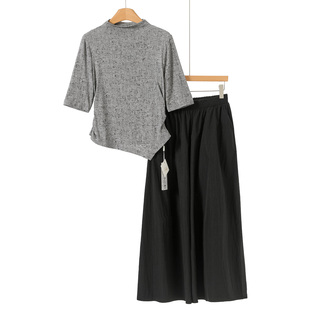 绍 立领亮点短袖 T恤 479西湖阁老 套装 春装 八分阔腿裤 281 薇