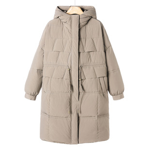 蝙蝠袖 西湖阁老 绍 冬季 抽绳收腰连帽羽绒服269