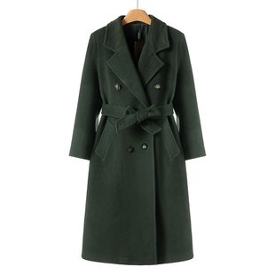 通勤气质西装 5480 冬装 斐 领双排扣呢大衣348 10%山羊绒