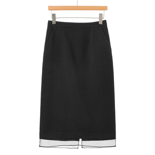 裙摆拼接纱开叉一步半身裙859 春装 399西湖阁老 卡拉