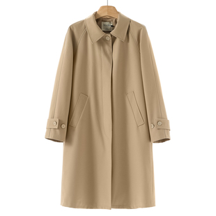 翻领单排扣长款 939西湖阁老 含粘纤韩版 春装 风衣外套055 兰