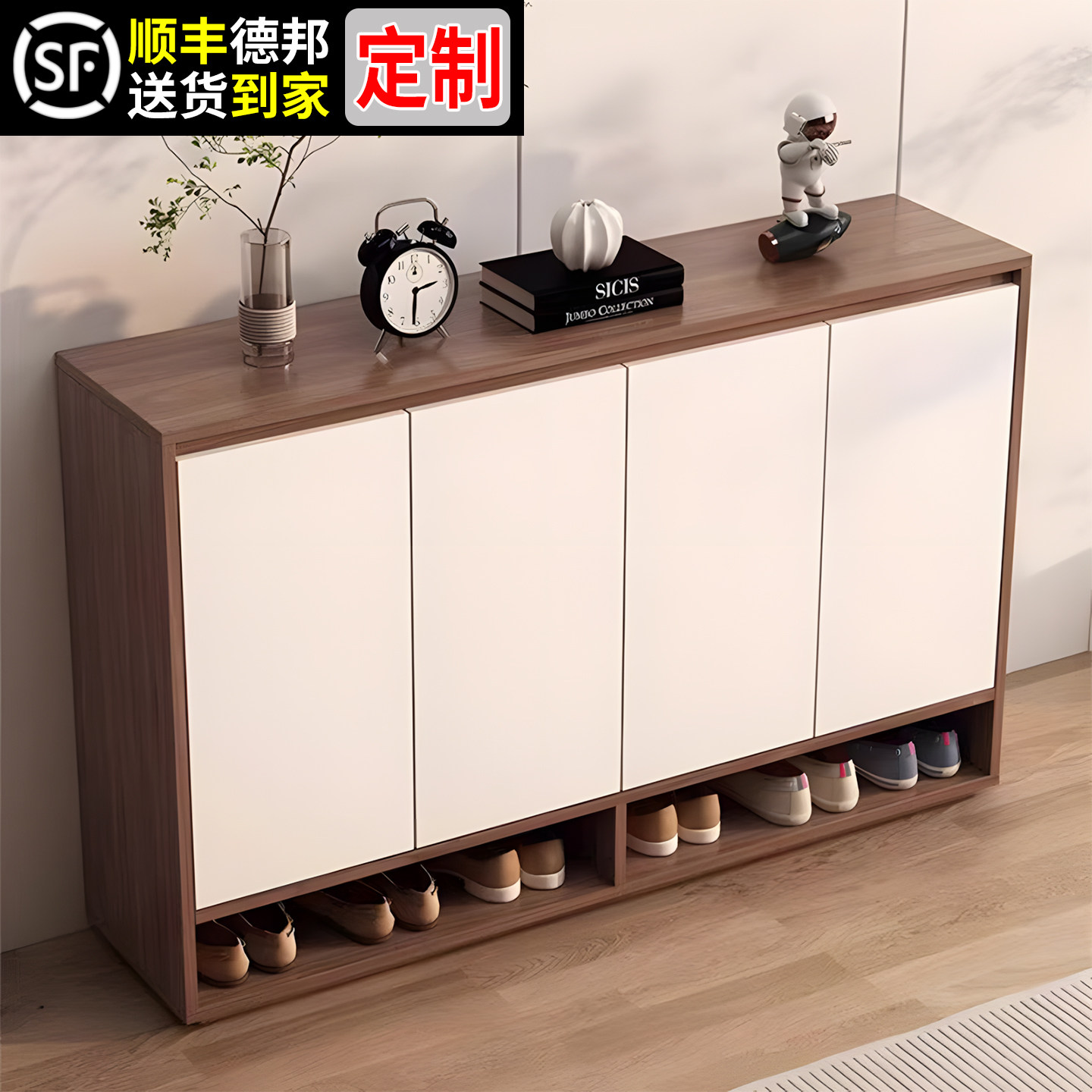 实木鞋柜家用门口入户超薄鞋架子图片