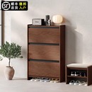 实木翻斗鞋 架 柜收纳柜一体靠墙玄关柜北欧家用入户门楼道口阳台鞋