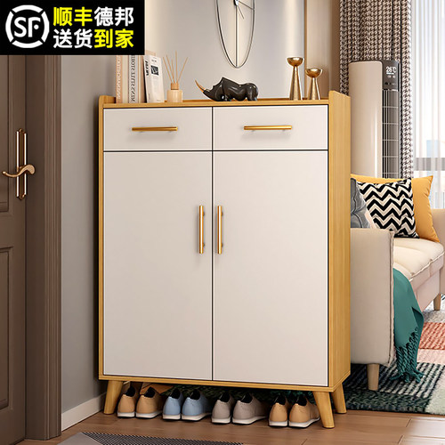 新款鞋柜实木楼道门口鞋架玄关柜