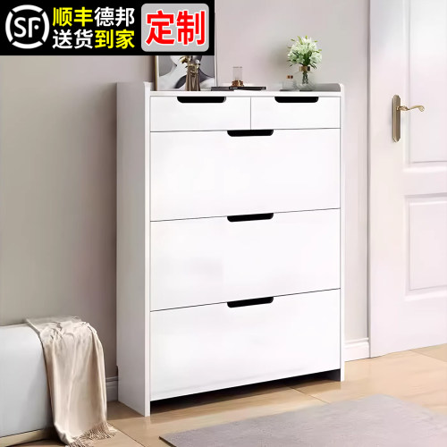 实木鞋架家用门口超薄翻斗鞋柜子