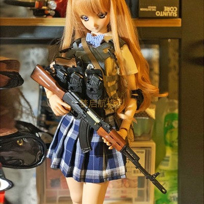 游戏模型道具1:3.5金属枪模M16步枪SVD巴雷特AK47军事迷收藏摆件