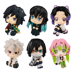 鬼灭之刃手办Q版霞柱时透无一郎恋柱富冈义勇车载动漫周边摆件