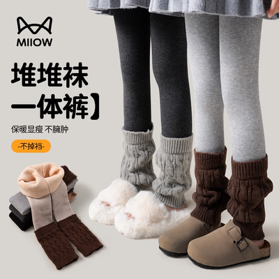 猫人女童堆堆袜打底裤冬外穿裤子