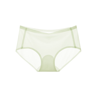 猫人冰丝内裤女士无痕纯棉裆女生夏季瑜伽运动隐形透气三角短裤头