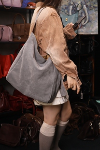 独行野兽头层反绒牛皮真皮大托特包新款时尚潮流电脑包公文包