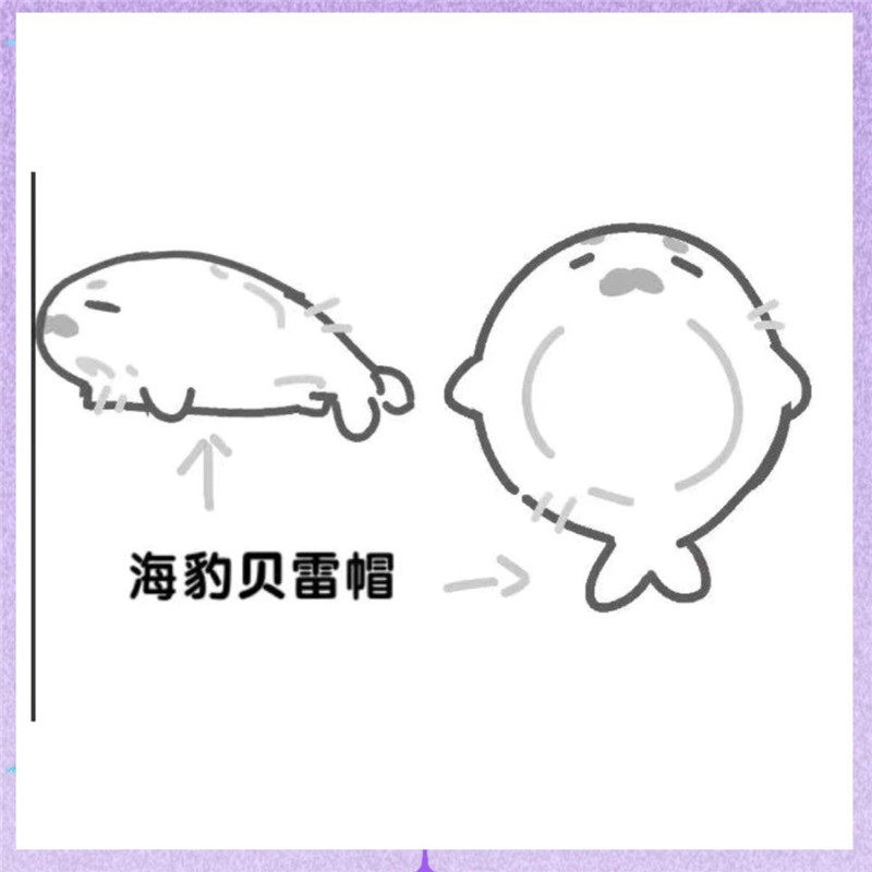 小海豹贝雷帽超萌可爱帽子手作秋冬季帽子软妹百搭帽子