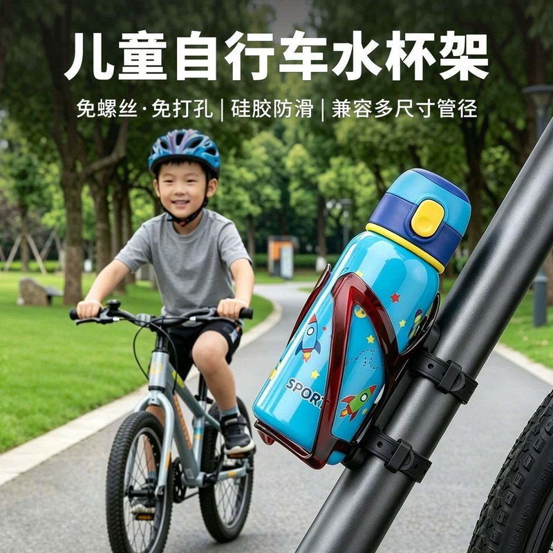 儿童自行车免打孔水杯架拓展水壶架支架山地公路车骑行水杯固定架图片