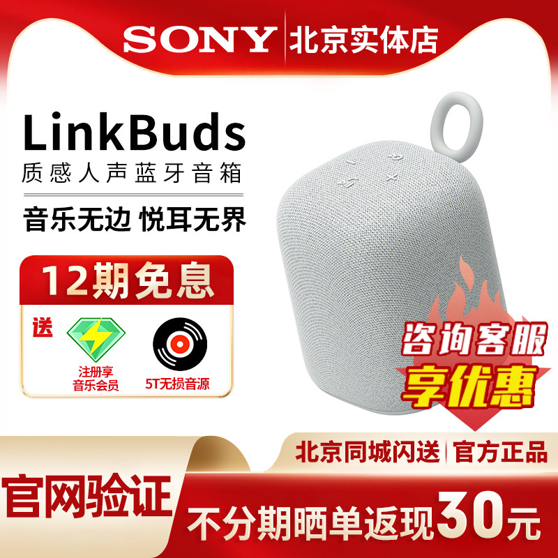 Sony/索尼LinkBuds无线蓝牙音箱音乐盒质感人声SRS-LS1立体声音响