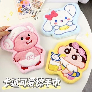 厨房擦手巾挂式 卡通新款 可爱加厚浴室家用吸水毛巾不掉毛抹布速干
