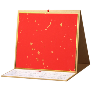 2026新款马年台历日历空白宣纸挂历书法卡纸镜面宣纸台历挂轴卡纸麻纸书法国画半生熟蜡染万年红专用创作宣纸