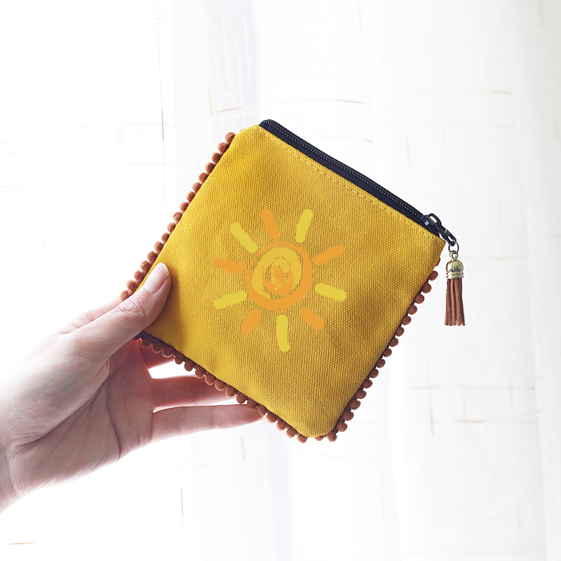 太阳小清新收纳硬币包钥匙零钱袋