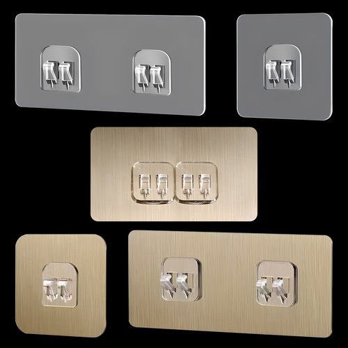 免打孔置物架强力贴浴室脸盆架背胶贴厨房筷子笼粘钩卡扣贴粘贴片