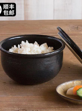 加热微波炉家用粗陶碗陶土存剩饭