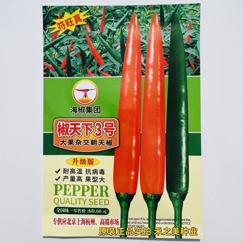海南椒天下4号朝天椒种子高产抗病大果型椒天下3号辣椒孑四季食用
