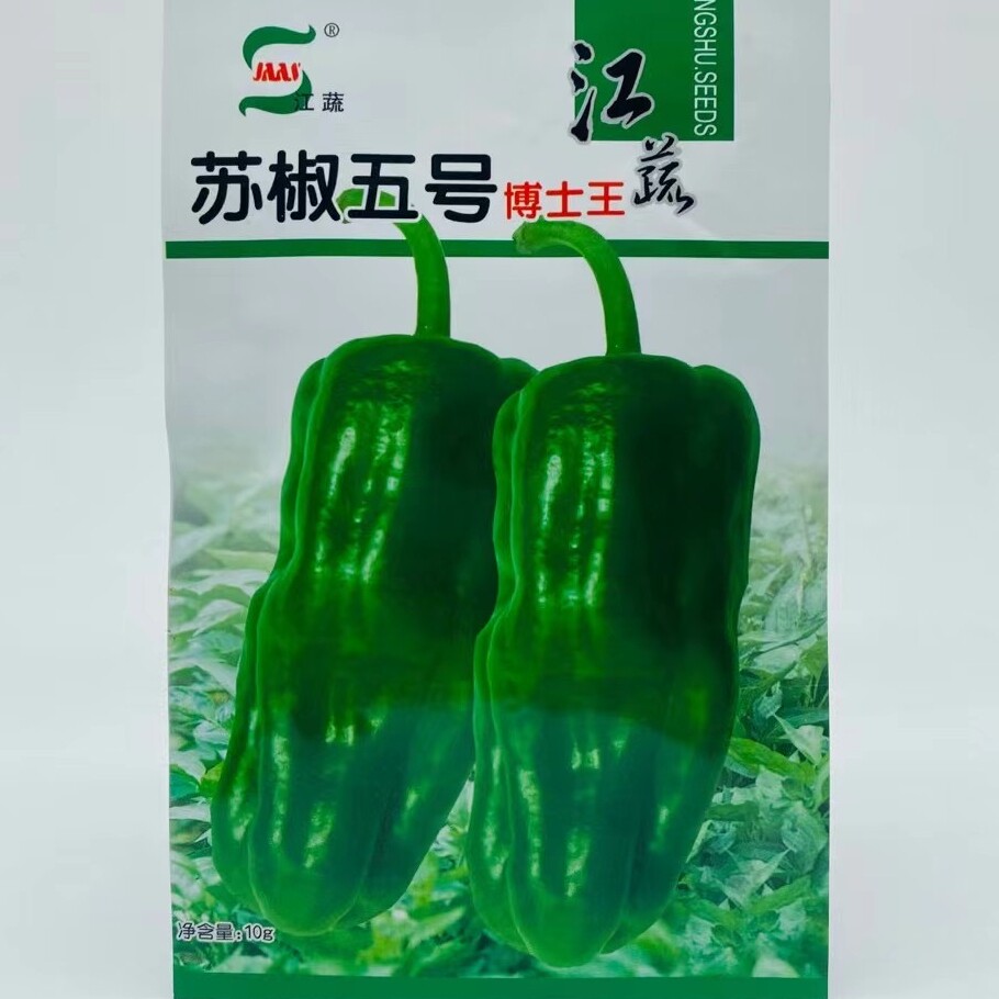 苏椒5五号薄皮青椒种子微辣早熟杂交种孑春秋季种植皱皮辣椒种籽