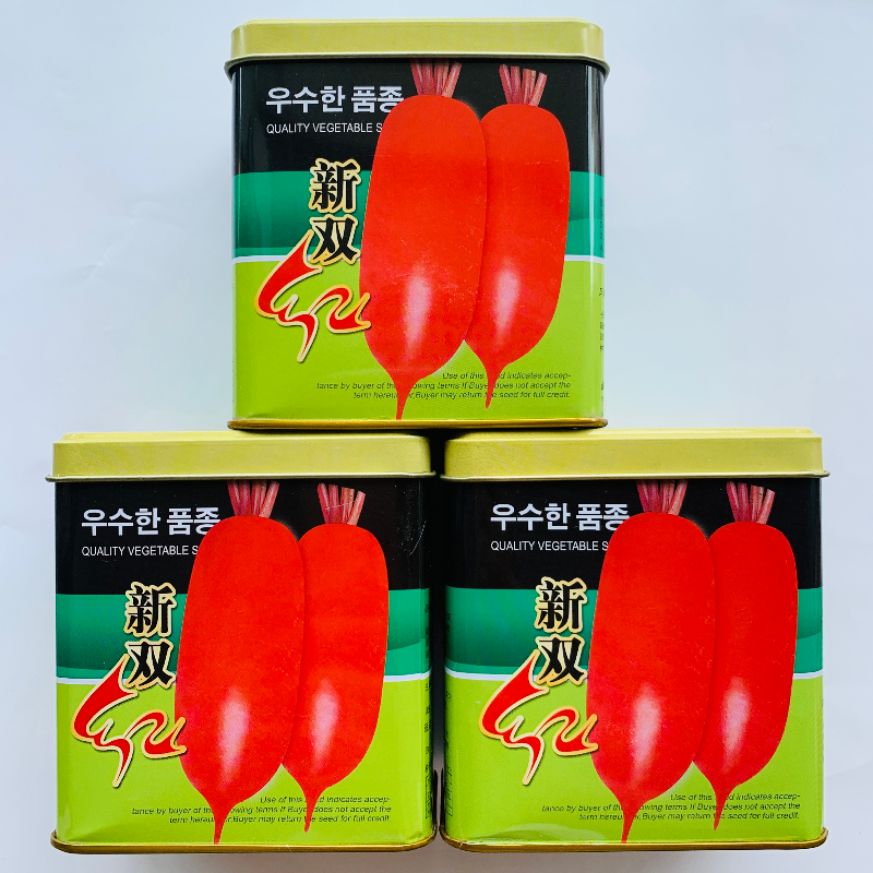 新双红萝卜种子红皮白肉耐热极早熟杂交一代萝卜种籽春夏秋季播种