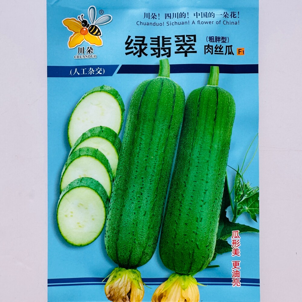 绿翡翠肉丝瓜种子高产早熟翠绿靓丽甜糯香丝瓜种籽农家春秋季播种