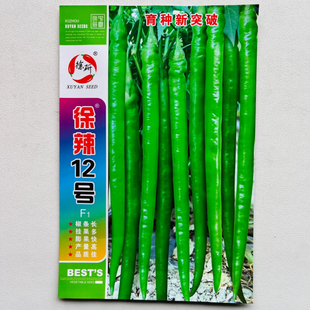 徐辣12号线椒种子超长顺直辣椒种籽抗病高产春秋季播蔬菜种孑包邮