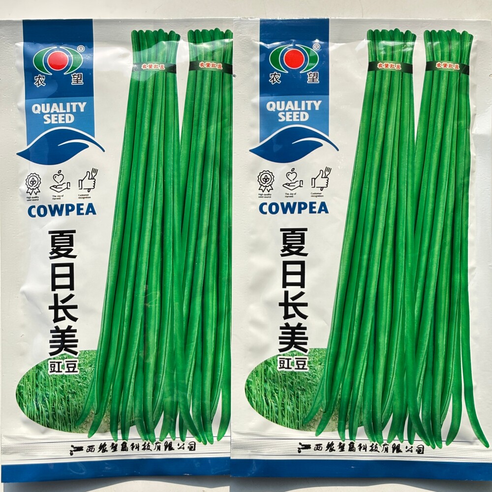 农望夏日长美豇豆种子翠绿早中熟厚肉无鼠尾纤维少高产长豆角种籽