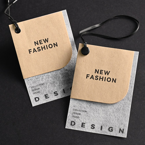 服装店原木风吊牌logo定制设计