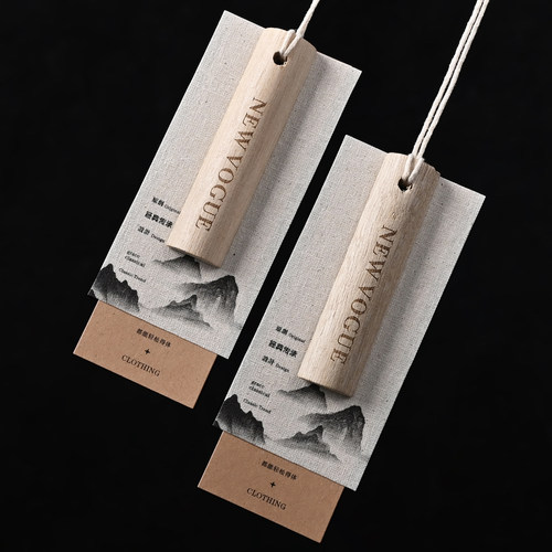 香樟木头服装吊牌LOGO标签定制