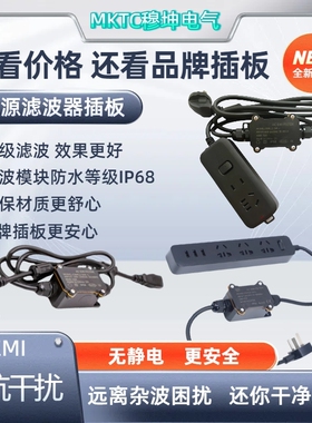 EMI电源滤波净化器220V交流单相线抗干扰插头HIFI音响插座模块