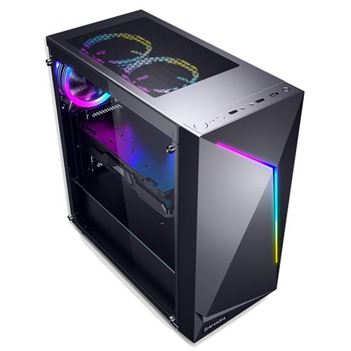 sahara撒哈拉神光7号台式电脑机箱水冷游戏侧透机箱个性diy机箱