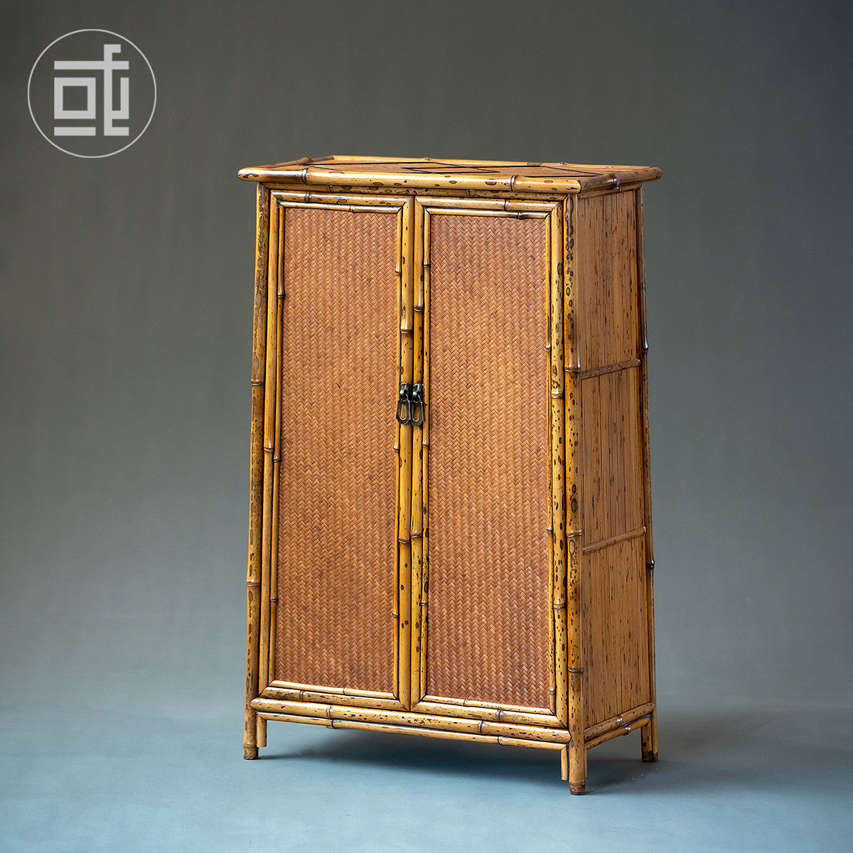 艳库 精品大漆梅鹿竹茶道复古明式茶柜日式茶棚 普洱茶叶茶具收纳