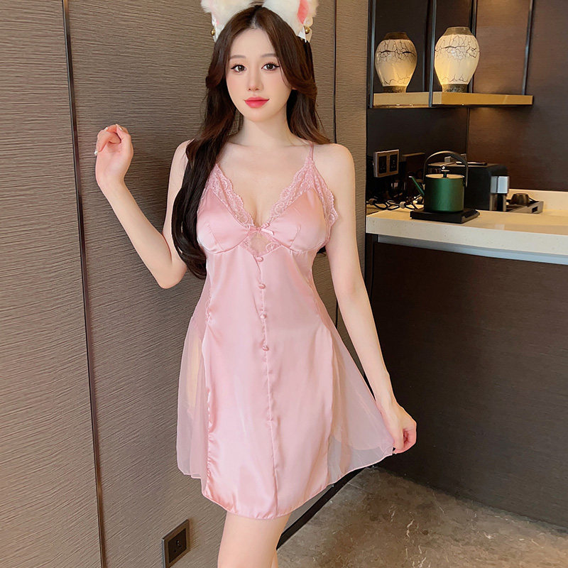 睡衣女夏天冰丝吊带薄款性感带胸垫睡裙高级感丝绸美背短裙家居服,女士内衣/男士内衣/家居服,睡裙,淘宝优惠券,粉丝福利购,淘宝优惠卷