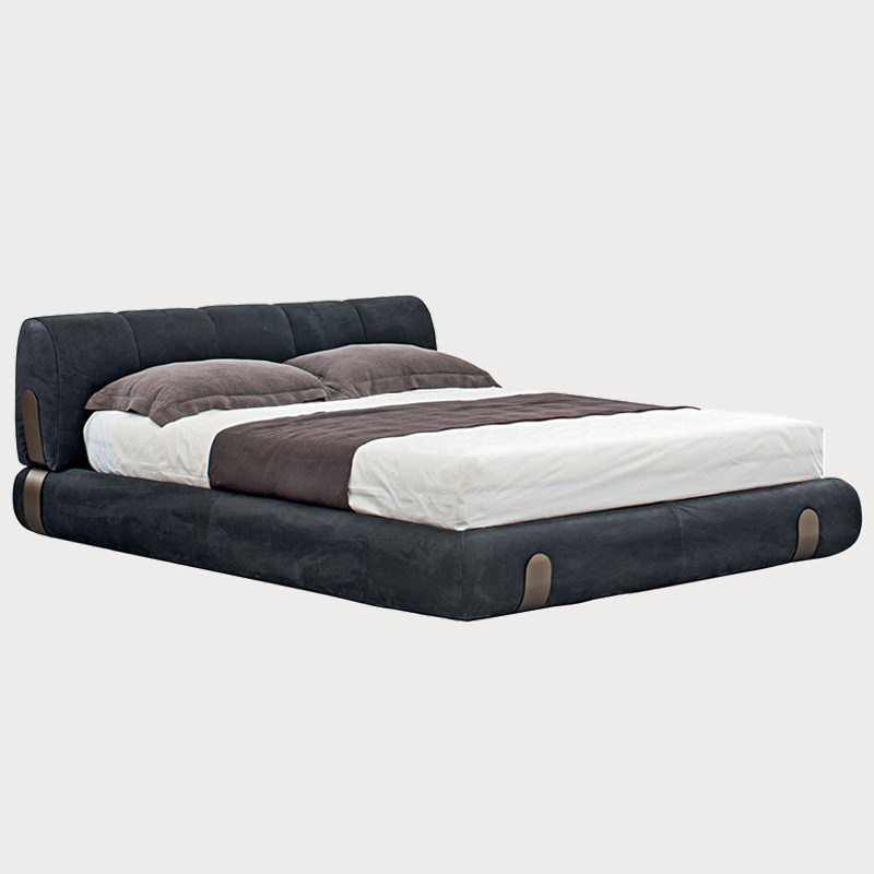 沙丘床意式轻奢设计师真皮床