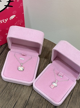 银纯银女Kitty项链礼物