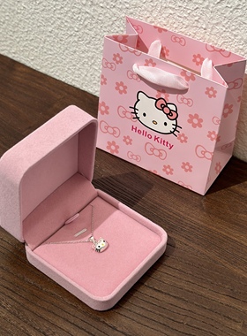 银纯银十字链女Kitty项链