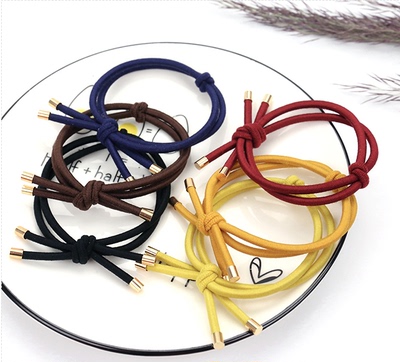 韩国进口皮筋打结扎马尾头绳发圈